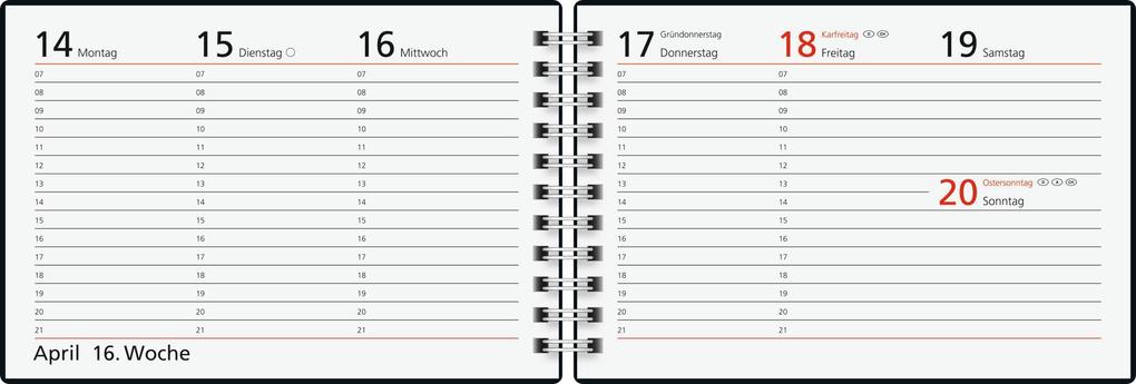 Weitere Ansicht: rido/idé 7017107017 Taschenkalender Mod. Septimus 2027 A6 quer, Papier, grün