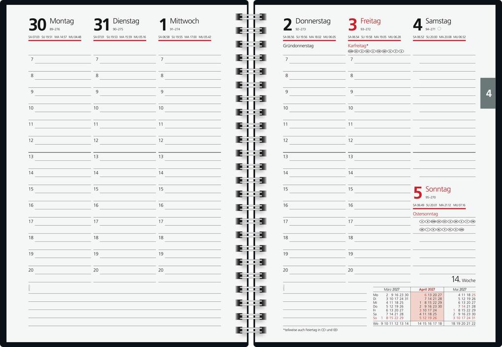 Weitere Ansicht: rido/idé 7021102307 Buchkalender Mod. futura 2 2027 A5, Kunststoff, blau