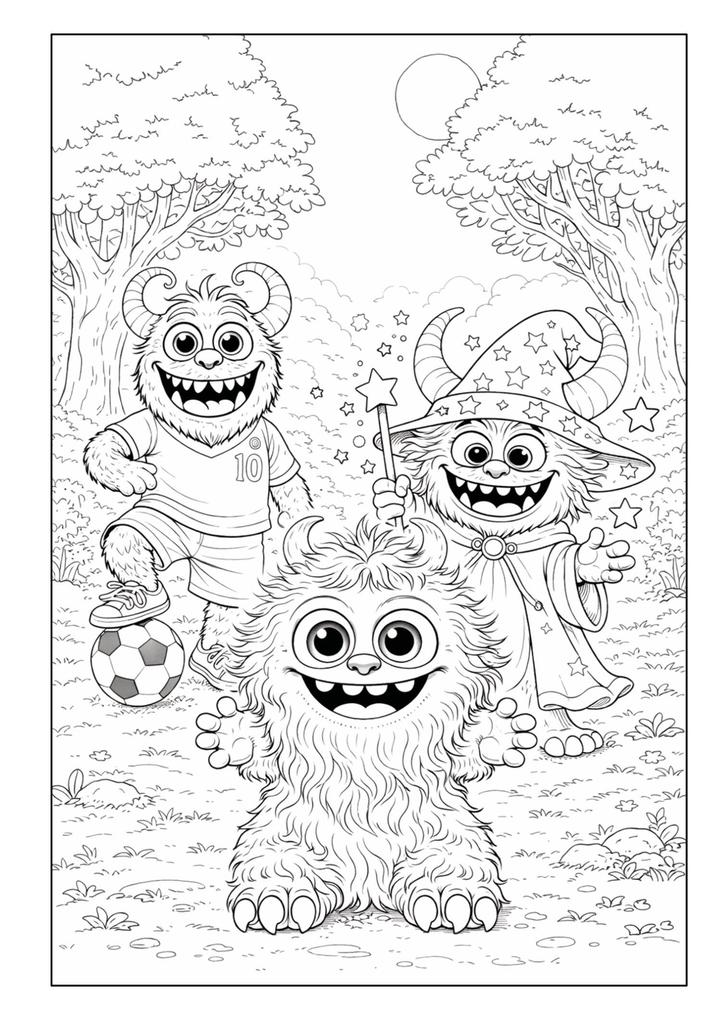 Weitere Ansicht: Monster Malbuch für Kinder ab 6 Jahren mit 50 schönen Ausmalmotiven | Josef Mickey Müller