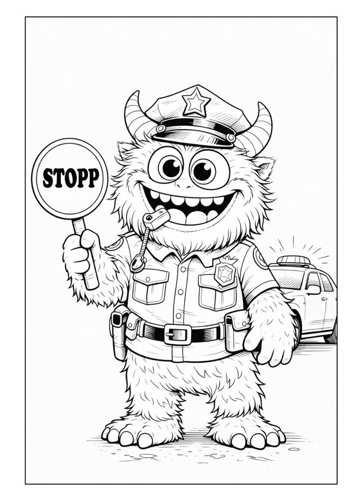 Weitere Ansicht: Monster Malbuch für Kinder ab 6 Jahren mit 50 schönen Ausmalmotiven | Josef Mickey Müller