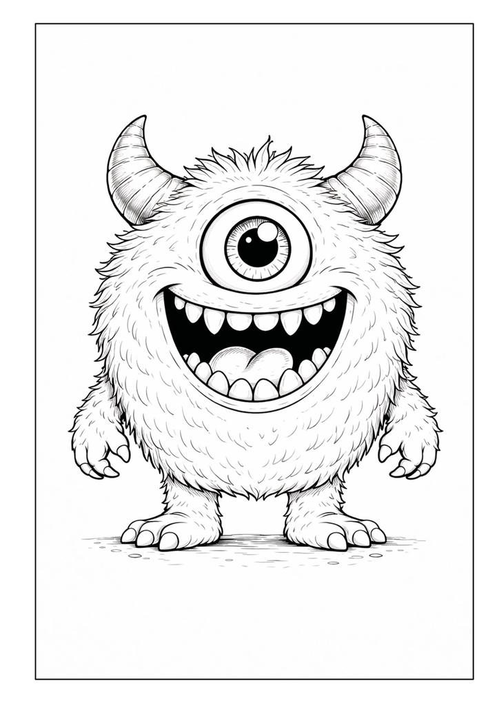 Weitere Ansicht: Monster Malbuch für Kinder ab 6 Jahren mit 50 schönen Ausmalmotiven | Josef Mickey Müller