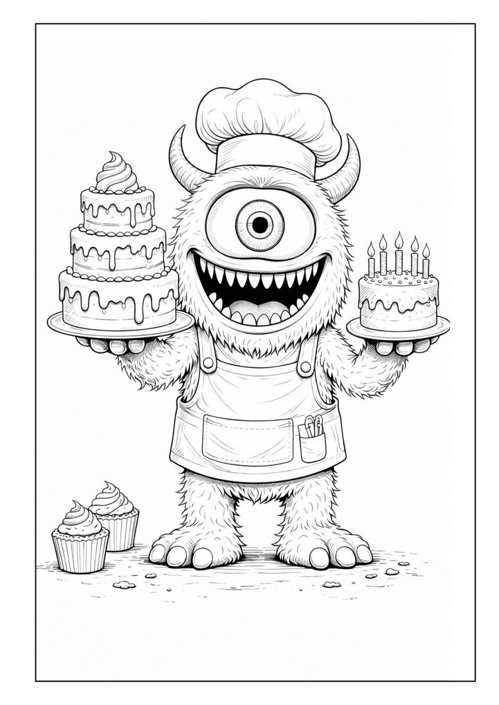 Weitere Ansicht: Monster Malbuch für Kinder ab 6 Jahren mit 50 schönen Ausmalmotiven | Josef Mickey Müller