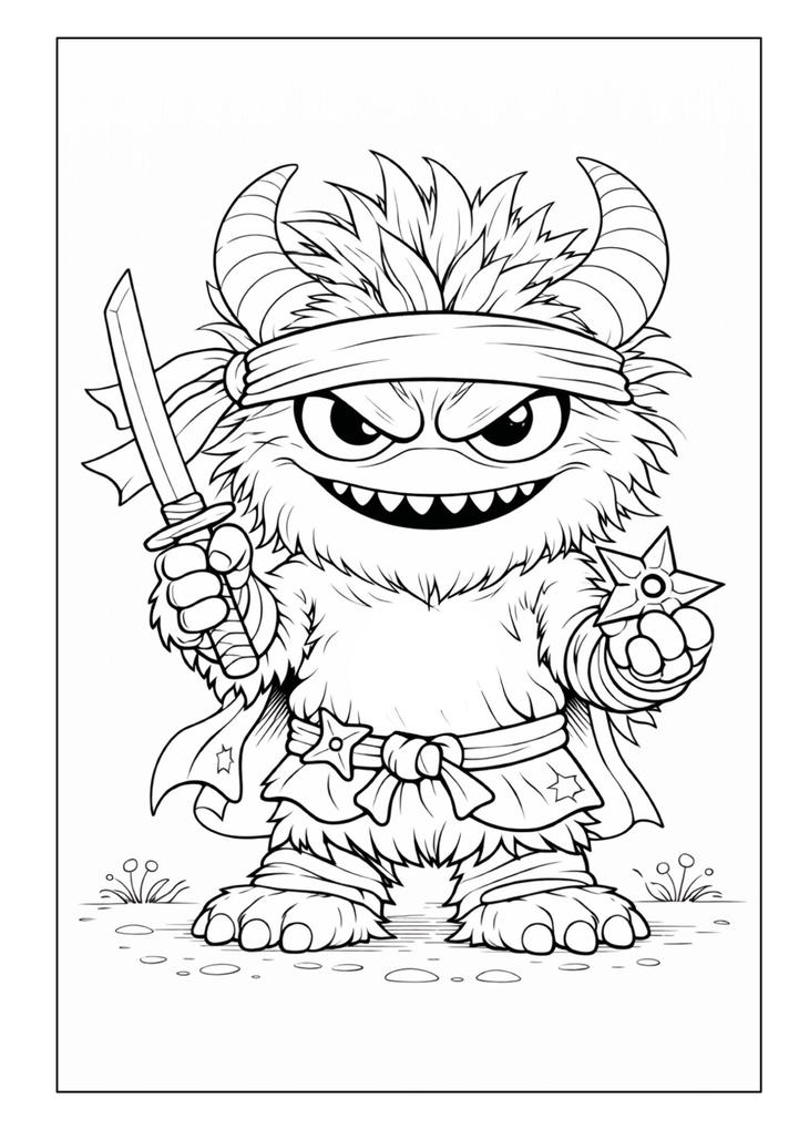 Weitere Ansicht: Monster Malbuch für Kinder ab 6 Jahren mit 50 schönen Ausmalmotiven | Josef Mickey Müller