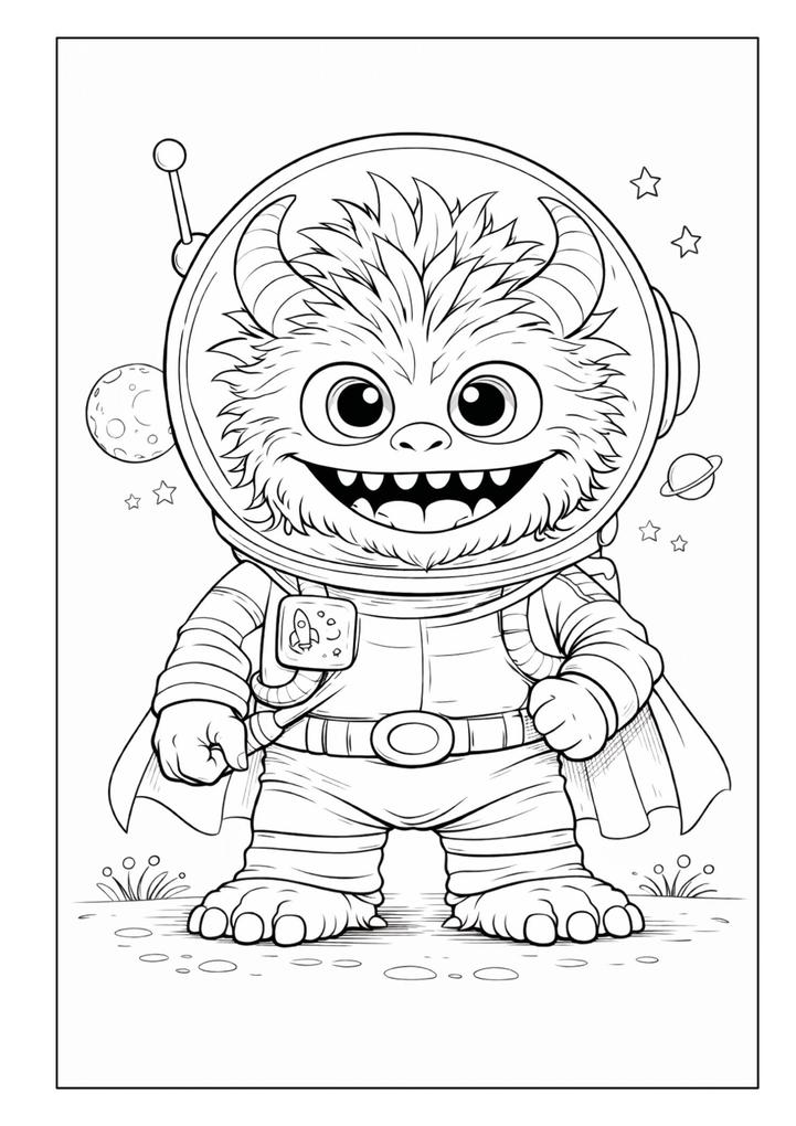 Weitere Ansicht: Monster Malbuch für Kinder ab 6 Jahren mit 50 schönen Ausmalmotiven | Josef Mickey Müller