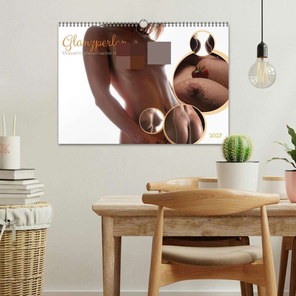Weitere Ansicht: Glanzperlen - Wassertropfen auf nackter Haut (Wandkalender 2027 DIN A3 quer), CALVENDO Monatskalender | Lichtgestalt, Calvendo