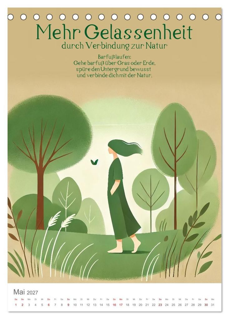 Weitere Ansicht: Dein Anti-Stress Kalender - Monatliche Inspirationen für mehr Entspannung (Tischkalender 2027 DIN A5 hoch), CALVENDO Monatskalender | Fred Schimak, Calvendo