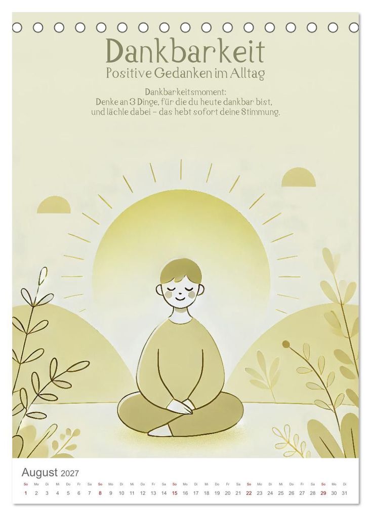 Weitere Ansicht: Dein Anti-Stress Kalender - Monatliche Inspirationen für mehr Entspannung (Tischkalender 2027 DIN A5 hoch), CALVENDO Monatskalender | Fred Schimak, Calvendo