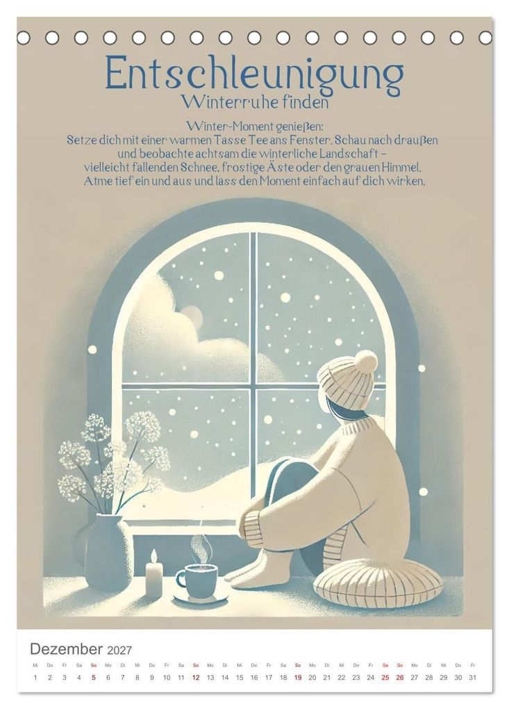 Weitere Ansicht: Dein Anti-Stress Kalender - Monatliche Inspirationen für mehr Entspannung (Tischkalender 2027 DIN A5 hoch), CALVENDO Monatskalender | Fred Schimak, Calvendo