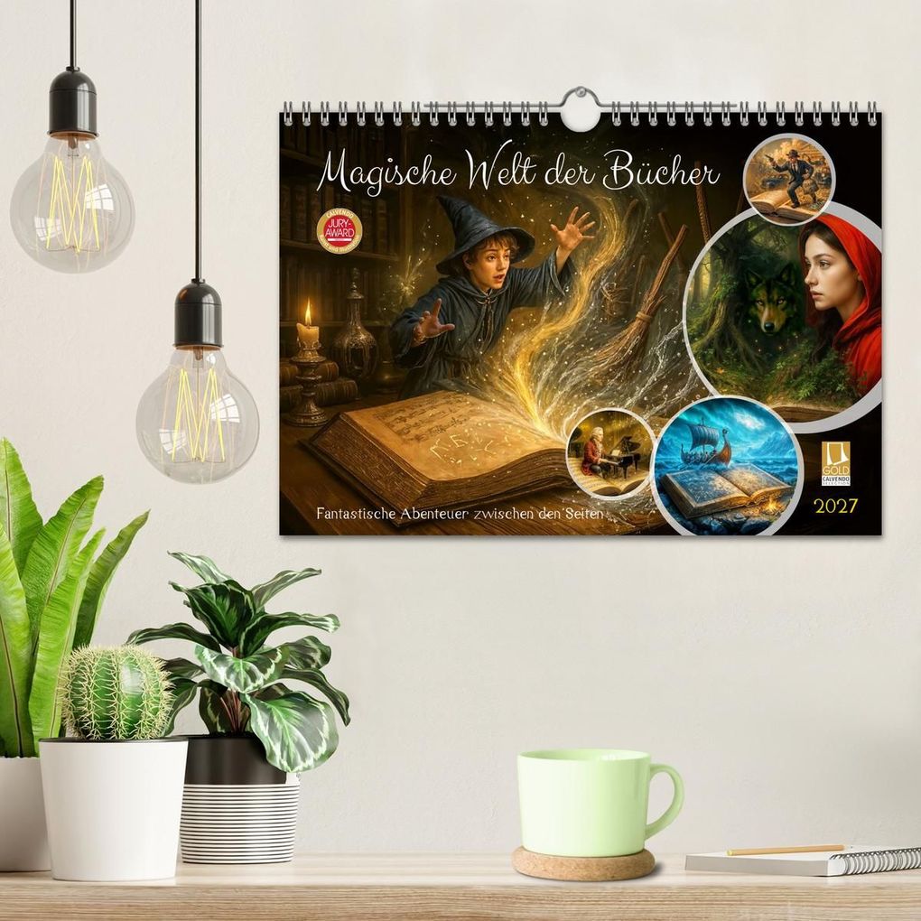 Weitere Ansicht: Magische Welt der Bücher - Fantastische Abenteuer zwischen den Seiten (Wandkalender 2027 DIN A4 quer), CALVENDO Monatskalender | Anja Frost, Calvendo