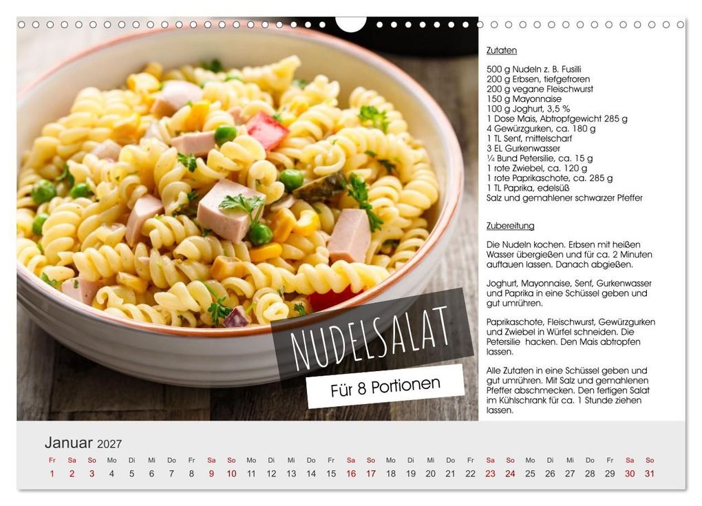 Weitere Ansicht: Vegetarisch - leicht und lecker (Wandkalender 2027 DIN A3 quer), CALVENDO Monatskalender | Martin Rettenberger, Calvendo