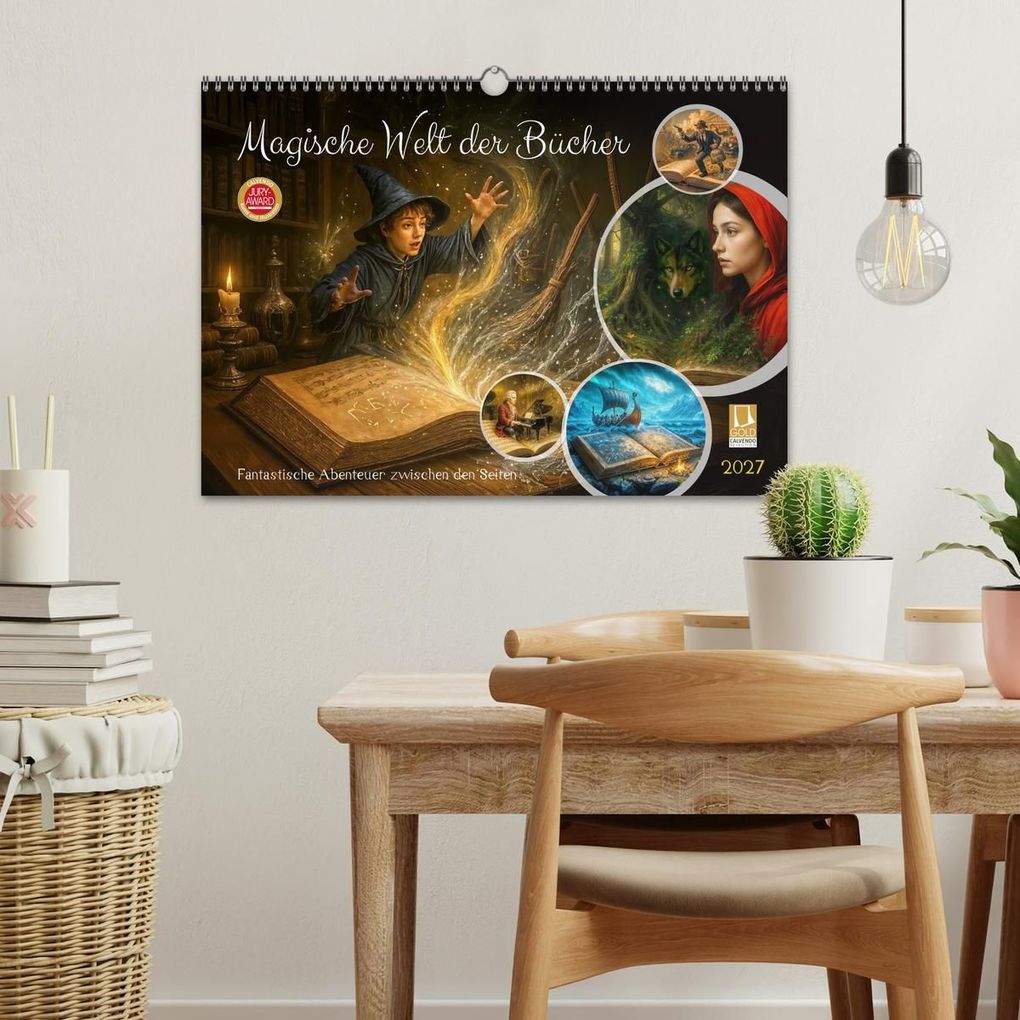 Weitere Ansicht: Magische Welt der Bücher - Fantastische Abenteuer zwischen den Seiten (Wandkalender 2027 DIN A3 quer), CALVENDO Monatskalender | Anja Frost, Calvendo