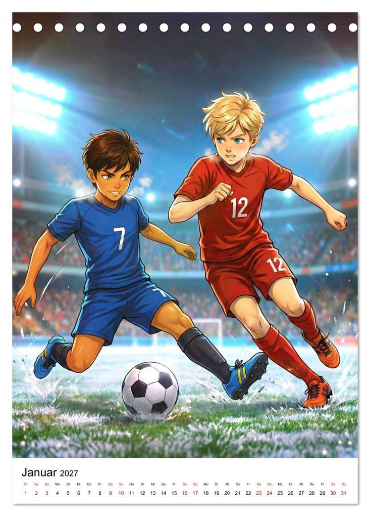 Weitere Ansicht: Level Up - Fußballhelden (Tischkalender 2027 DIN A5 hoch), CALVENDO Monatskalender | Lucas Winter, Calvendo