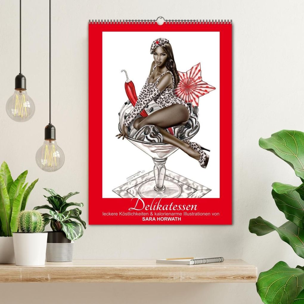 Weitere Ansicht: DELIKATESSEN - leckere Köstlichkeiten & kalorienarme Pin up Illustrationen, Zeichnungen, Grafiken und Malerei der Marke "Burlesque up your wall" von Sara Horwath (Wandkalender 2027 DIN A2 hoch), CALVENDO Monatskalender | Sara Horwath - Burlesque up your wall, Calvendo
