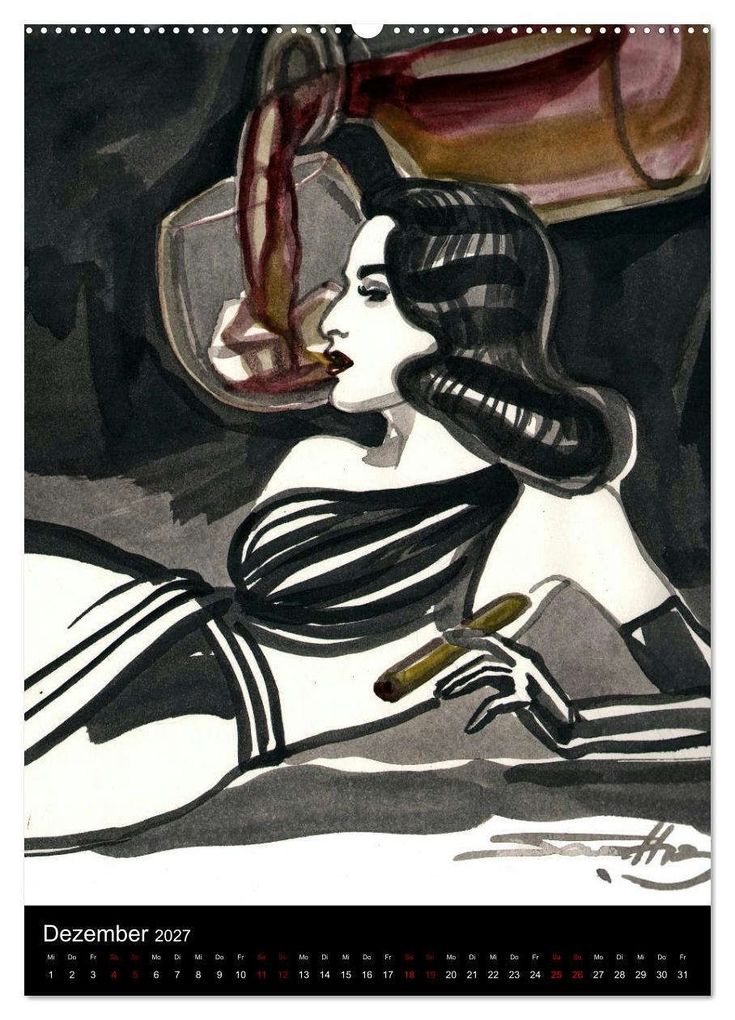 Weitere Ansicht: DELIKATESSEN - leckere Köstlichkeiten & kalorienarme Pin up Illustrationen, Zeichnungen, Grafiken und Malerei der Marke "Burlesque up your wall" von Sara Horwath (Wandkalender 2027 DIN A2 hoch), CALVENDO Monatskalender | Sara Horwath - Burlesque up your wall, Calvendo