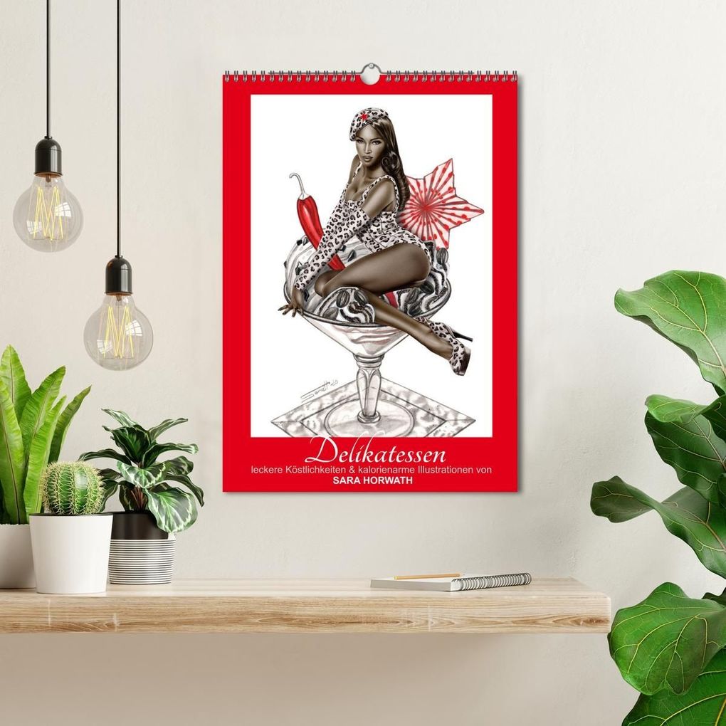 Weitere Ansicht: DELIKATESSEN - leckere Köstlichkeiten & kalorienarme Pin up Illustrationen, Zeichnungen, Grafiken und Malerei der Marke "Burlesque up your wall" von Sara Horwath (Wandkalender 2027 DIN A3 hoch), CALVENDO Monatskalender | Sara Horwath - Burlesque up your wall, Calvendo