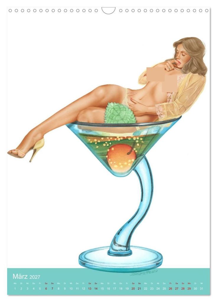 Weitere Ansicht: DELIKATESSEN - leckere Köstlichkeiten & kalorienarme Pin up Illustrationen, Zeichnungen, Grafiken und Malerei der Marke "Burlesque up your wall" von Sara Horwath (Wandkalender 2027 DIN A3 hoch), CALVENDO Monatskalender | Sara Horwath - Burlesque up your wall, Calvendo