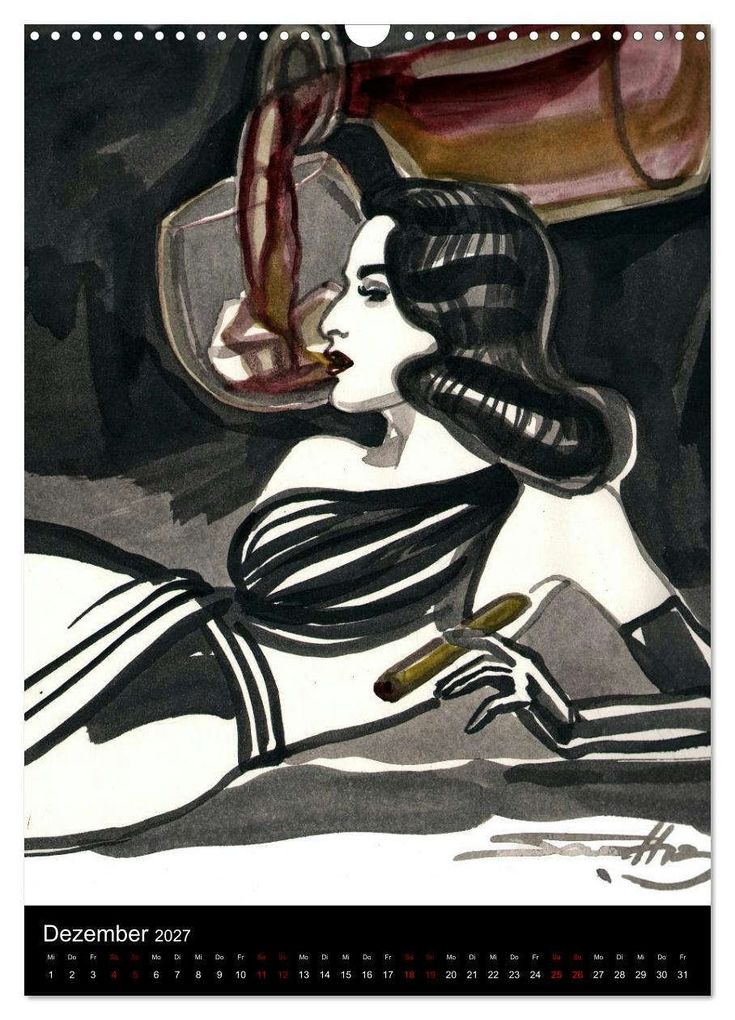Weitere Ansicht: DELIKATESSEN - leckere Köstlichkeiten & kalorienarme Pin up Illustrationen, Zeichnungen, Grafiken und Malerei der Marke "Burlesque up your wall" von Sara Horwath (Wandkalender 2027 DIN A3 hoch), CALVENDO Monatskalender | Sara Horwath - Burlesque up your wall, Calvendo