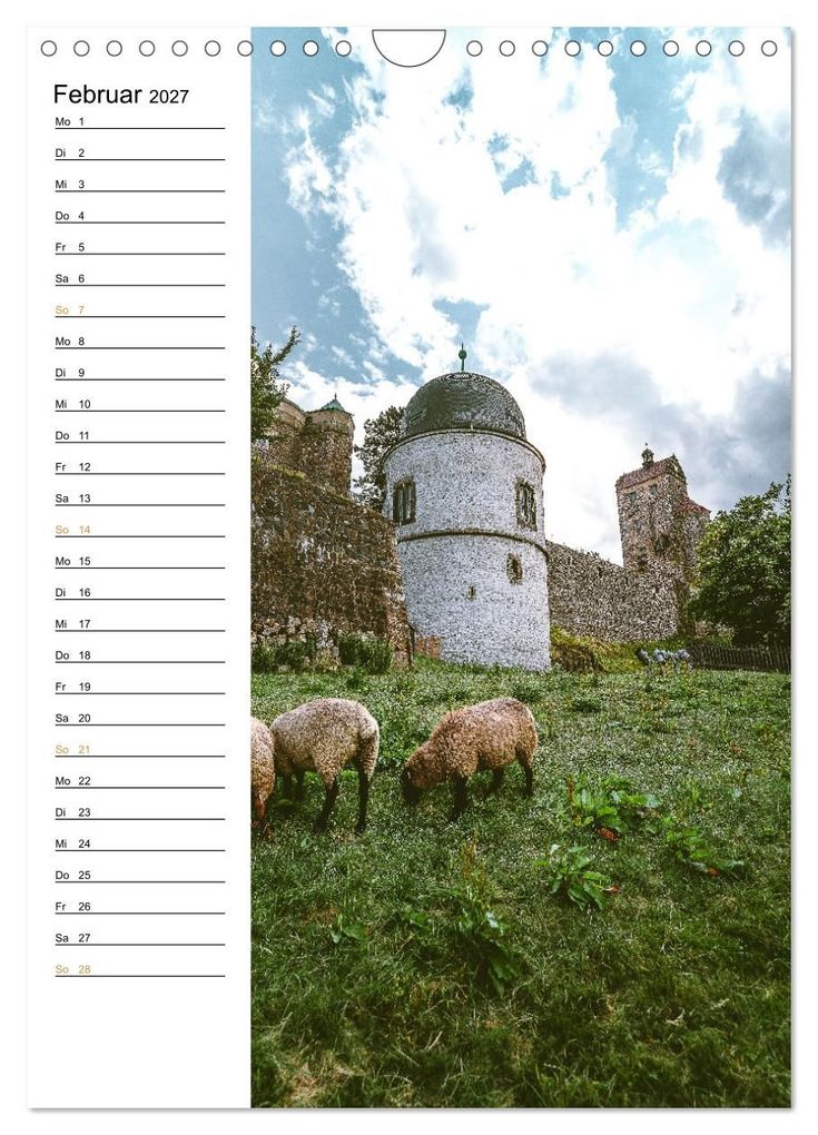Weitere Ansicht: Sachsens Burgen und Schlösser - Beschreibbarer Kalender mit Ortsangaben (Wandkalender 2027 DIN A4 hoch), CALVENDO Monatskalender | Benjamin Bisanz, Calvendo