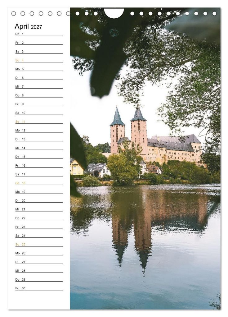 Weitere Ansicht: Sachsens Burgen und Schlösser - Beschreibbarer Kalender mit Ortsangaben (Wandkalender 2027 DIN A4 hoch), CALVENDO Monatskalender | Benjamin Bisanz, Calvendo