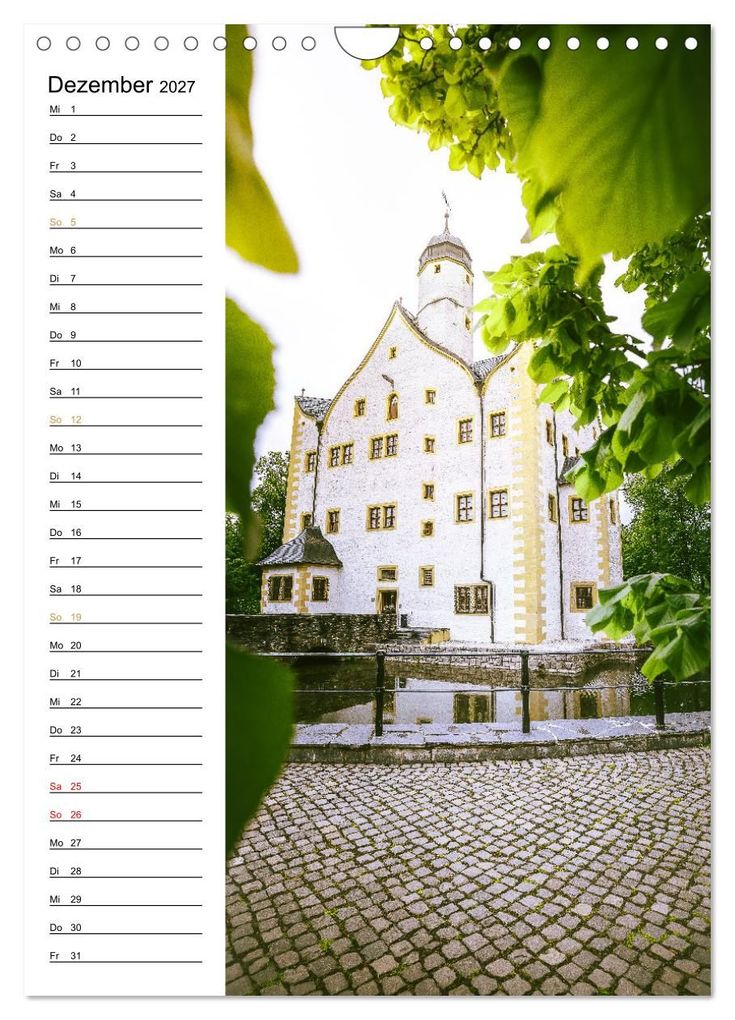 Weitere Ansicht: Sachsens Burgen und Schlösser - Beschreibbarer Kalender mit Ortsangaben (Wandkalender 2027 DIN A4 hoch), CALVENDO Monatskalender | Benjamin Bisanz, Calvendo