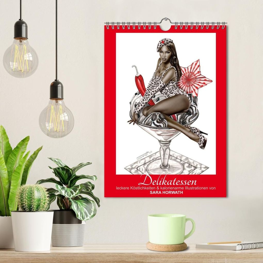 Weitere Ansicht: DELIKATESSEN - leckere Köstlichkeiten & kalorienarme Pin up Illustrationen, Zeichnungen, Grafiken und Malerei der Marke "Burlesque up your wall" von Sara Horwath (Wandkalender 2027 DIN A4 hoch), CALVENDO Monatskalender | Sara Horwath - Burlesque up your wall, Calvendo