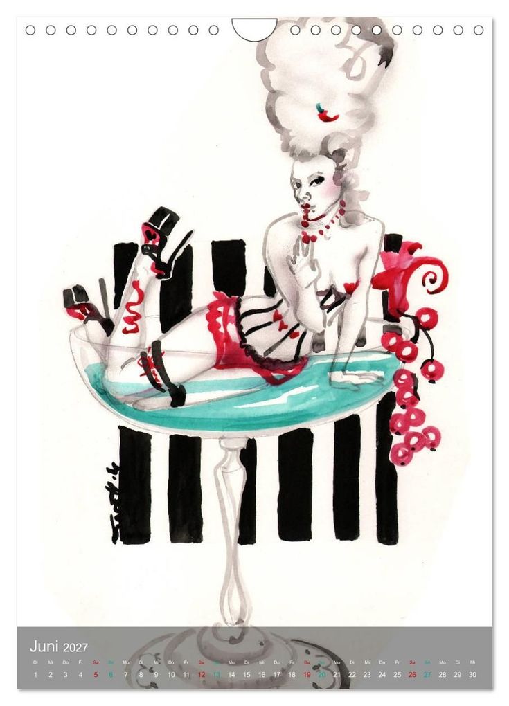 Weitere Ansicht: DELIKATESSEN - leckere Köstlichkeiten & kalorienarme Pin up Illustrationen, Zeichnungen, Grafiken und Malerei der Marke "Burlesque up your wall" von Sara Horwath (Wandkalender 2027 DIN A4 hoch), CALVENDO Monatskalender | Sara Horwath - Burlesque up your wall, Calvendo