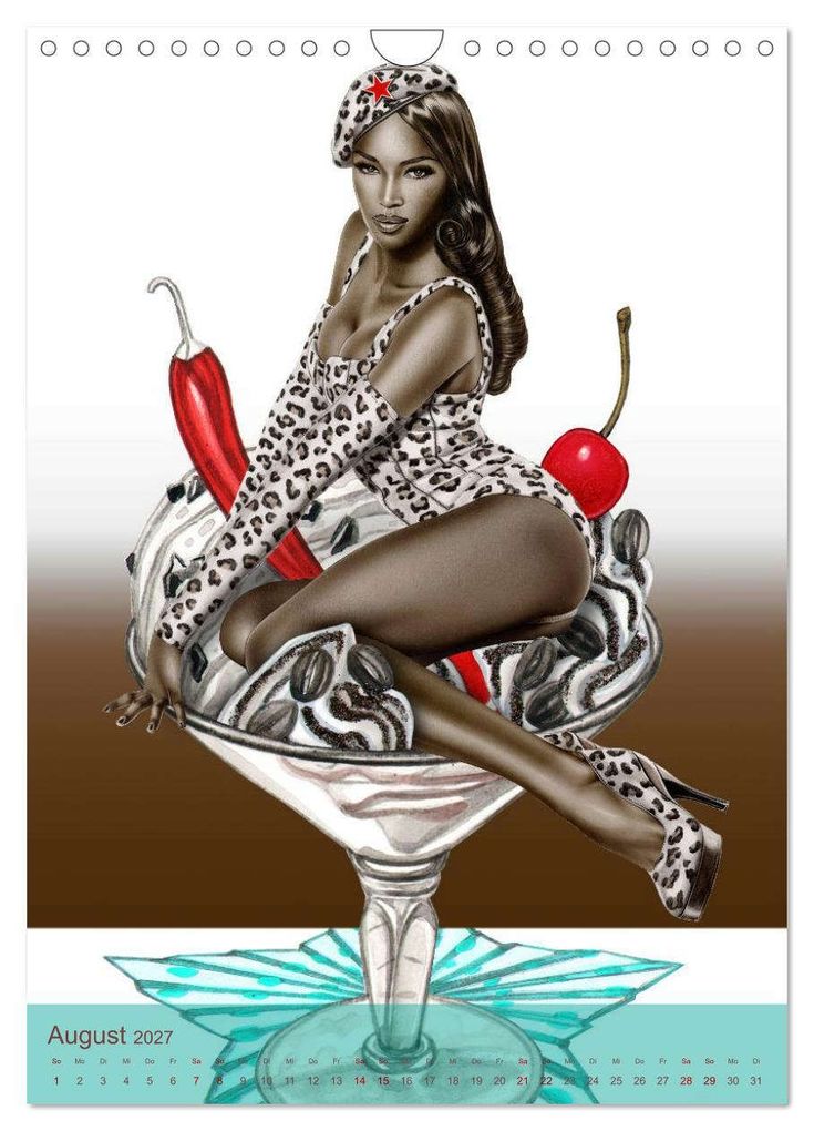 Weitere Ansicht: DELIKATESSEN - leckere Köstlichkeiten & kalorienarme Pin up Illustrationen, Zeichnungen, Grafiken und Malerei der Marke "Burlesque up your wall" von Sara Horwath (Wandkalender 2027 DIN A4 hoch), CALVENDO Monatskalender | Sara Horwath - Burlesque up your wall, Calvendo