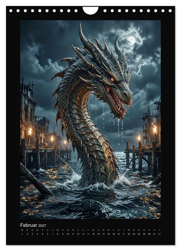 Weitere Ansicht: Drachen - Magische Herrscher, DarkFantasy Wandkalender (Wandkalender 2027 DIN A4 hoch), CALVENDO Monatskalender | Sebastian Lüdke, Calvendo