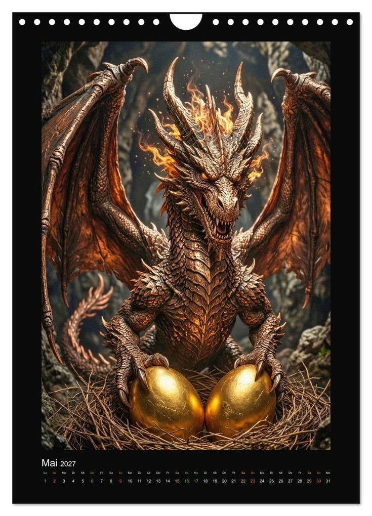 Weitere Ansicht: Drachen - Magische Herrscher, DarkFantasy Wandkalender (Wandkalender 2027 DIN A4 hoch), CALVENDO Monatskalender | Sebastian Lüdke, Calvendo