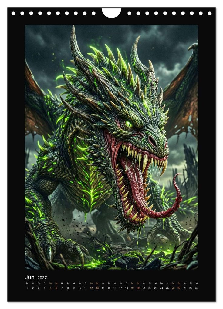 Weitere Ansicht: Drachen - Magische Herrscher, DarkFantasy Wandkalender (Wandkalender 2027 DIN A4 hoch), CALVENDO Monatskalender | Sebastian Lüdke, Calvendo