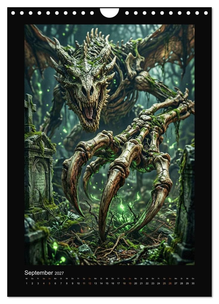 Weitere Ansicht: Drachen - Magische Herrscher, DarkFantasy Wandkalender (Wandkalender 2027 DIN A4 hoch), CALVENDO Monatskalender | Sebastian Lüdke, Calvendo