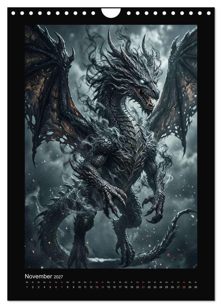 Weitere Ansicht: Drachen - Magische Herrscher, DarkFantasy Wandkalender (Wandkalender 2027 DIN A4 hoch), CALVENDO Monatskalender | Sebastian Lüdke, Calvendo