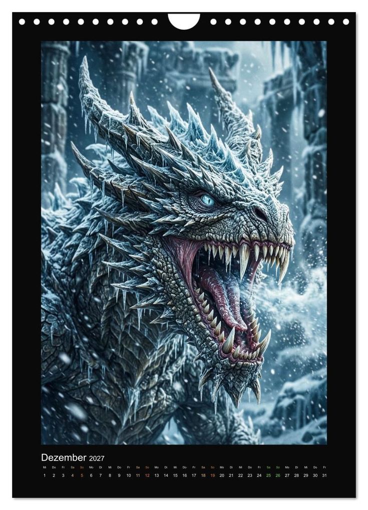 Weitere Ansicht: Drachen - Magische Herrscher, DarkFantasy Wandkalender (Wandkalender 2027 DIN A4 hoch), CALVENDO Monatskalender | Sebastian Lüdke, Calvendo