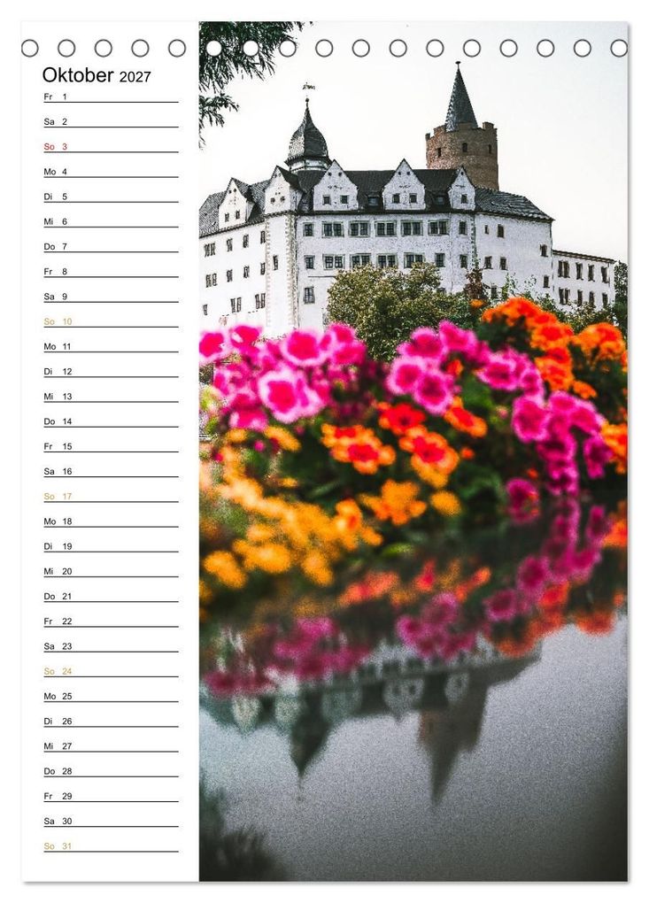Weitere Ansicht: Sachsens Burgen und Schlösser - Beschreibbarer Kalender mit Ortsangaben (Tischkalender 2027 DIN A5 hoch), CALVENDO Monatskalender | Benjamin Bisanz, Calvendo