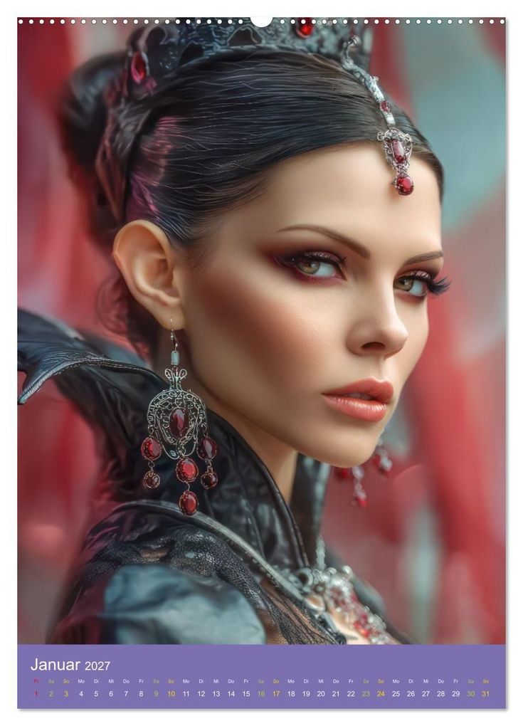 Weitere Ansicht: Sinnliche Vampirfrauen - Gefährlich verführerisch (Wandkalender 2027 DIN A2 hoch), CALVENDO Monatskalender | Liselotte Brunner-Klaus, Calvendo