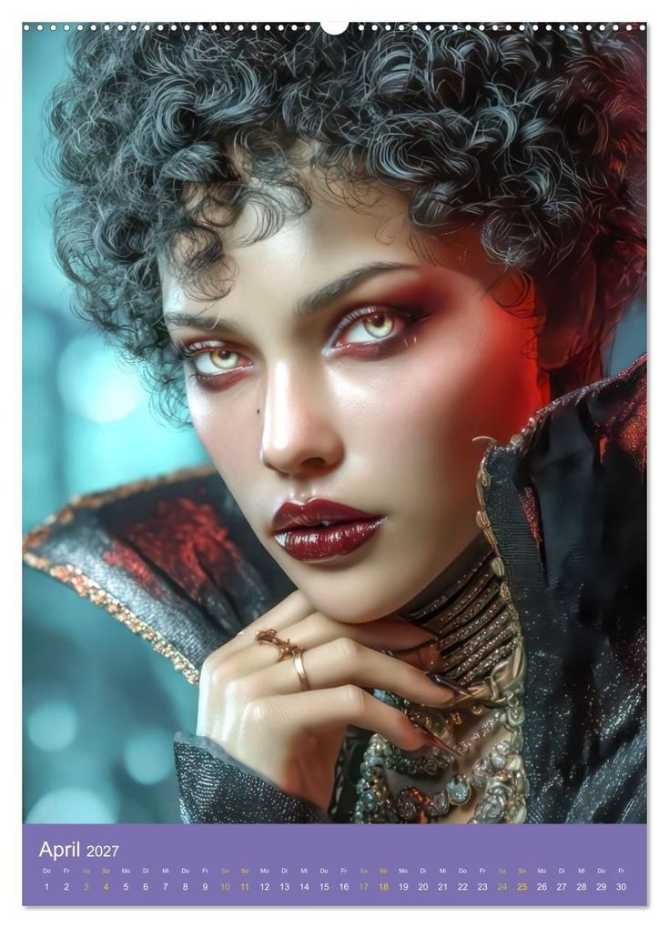 Weitere Ansicht: Sinnliche Vampirfrauen - Gefährlich verführerisch (Wandkalender 2027 DIN A2 hoch), CALVENDO Monatskalender | Liselotte Brunner-Klaus, Calvendo