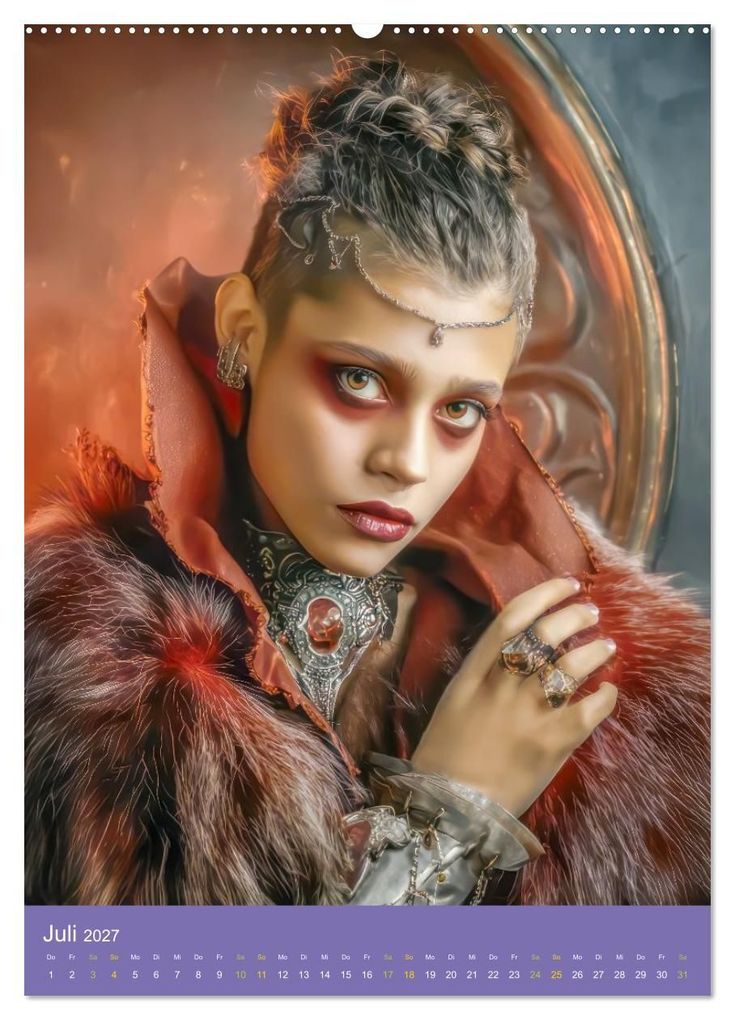 Weitere Ansicht: Sinnliche Vampirfrauen - Gefährlich verführerisch (Wandkalender 2027 DIN A2 hoch), CALVENDO Monatskalender | Liselotte Brunner-Klaus, Calvendo