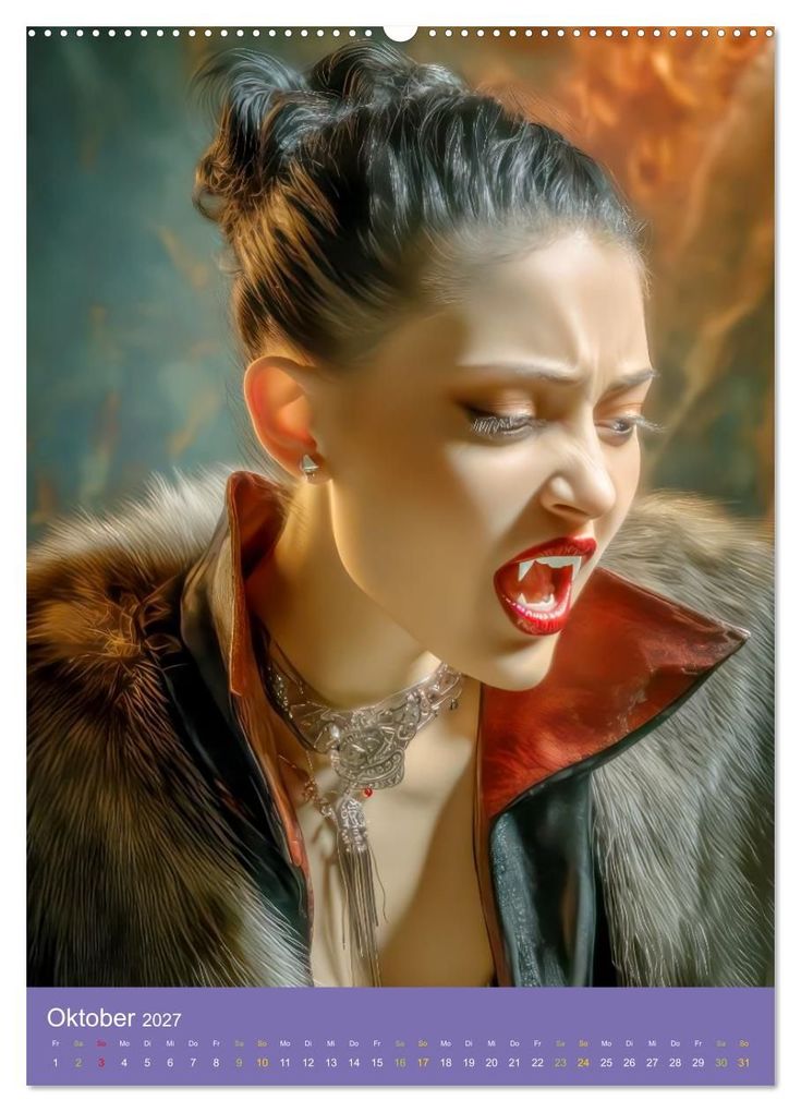 Weitere Ansicht: Sinnliche Vampirfrauen - Gefährlich verführerisch (Wandkalender 2027 DIN A2 hoch), CALVENDO Monatskalender | Liselotte Brunner-Klaus, Calvendo