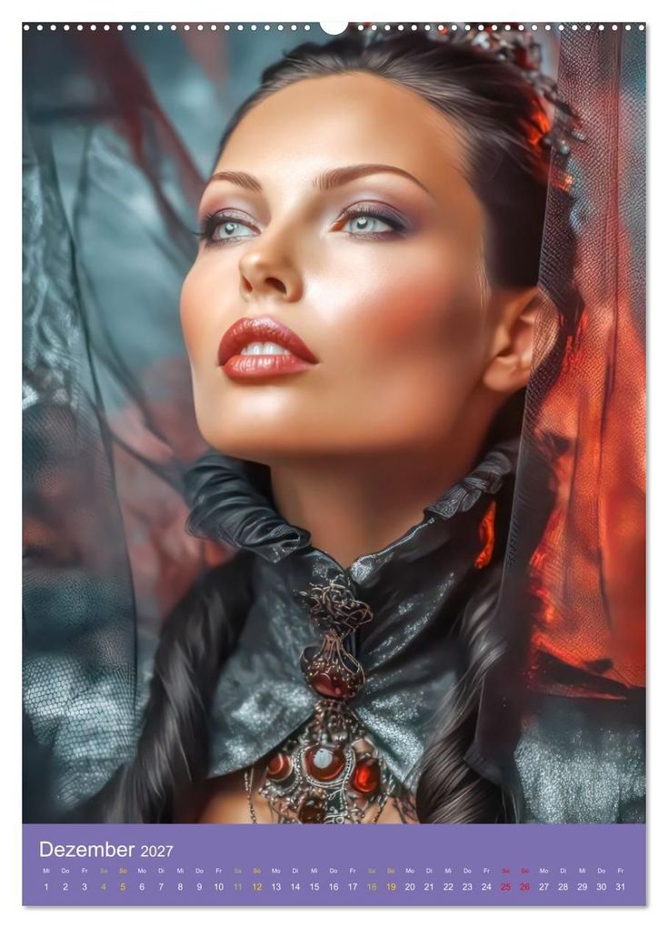 Weitere Ansicht: Sinnliche Vampirfrauen - Gefährlich verführerisch (Wandkalender 2027 DIN A2 hoch), CALVENDO Monatskalender | Liselotte Brunner-Klaus, Calvendo