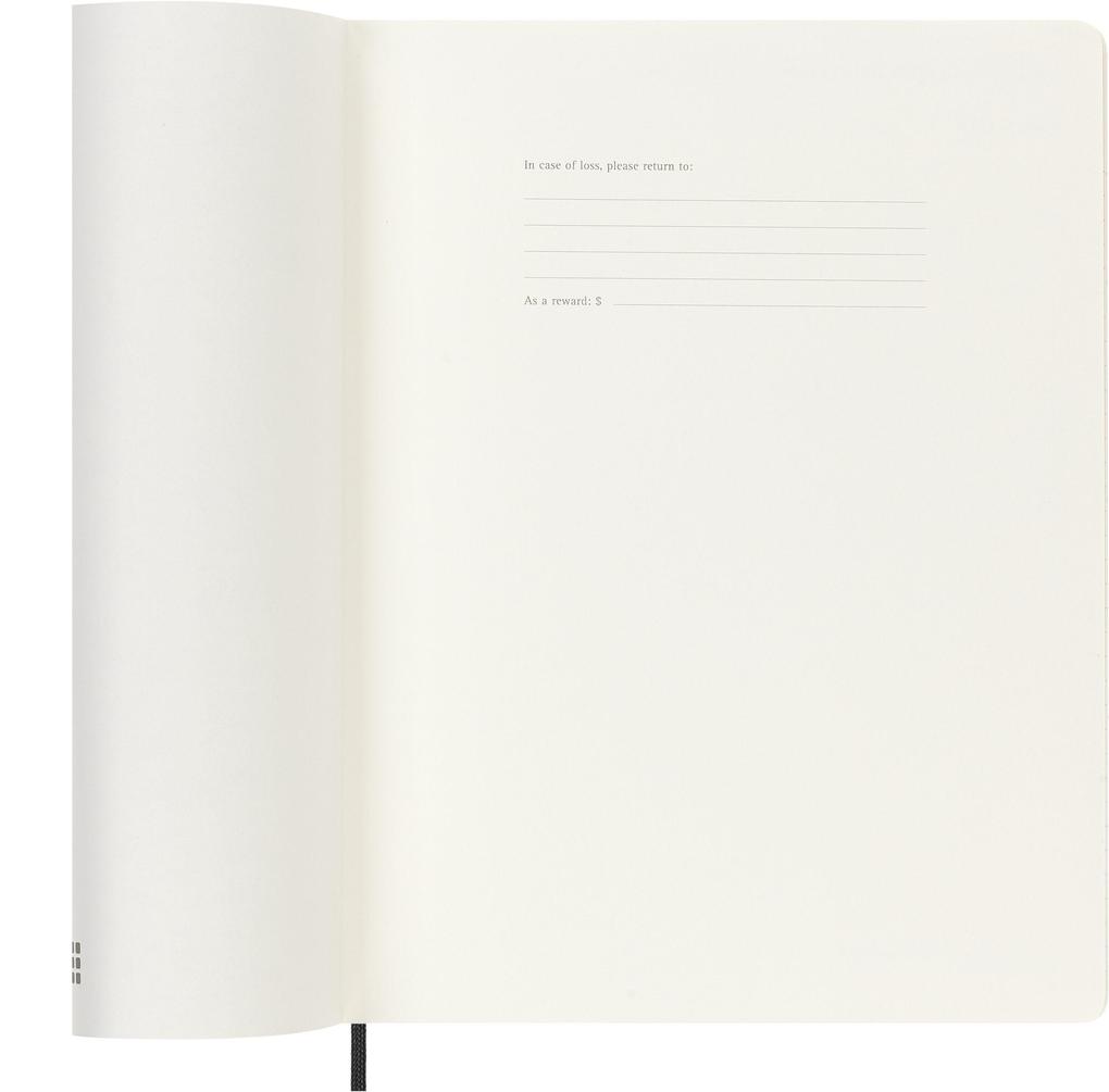 Weitere Ansicht: Moleskine 18 Monate Wochenkalender 2026/2027, XL, 1 Wo = 1 Seite, Rechts Linierte Seite, Weicher Einband, Schwarz