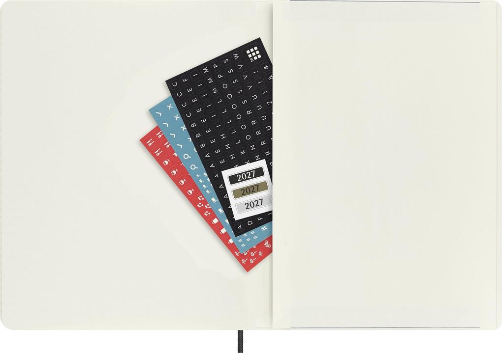 Weitere Ansicht: Moleskine 18 Monate Wochenkalender 2026/2027, XL, 1 Wo = 1 Seite, Rechts Linierte Seite, Weicher Einband, Schwarz