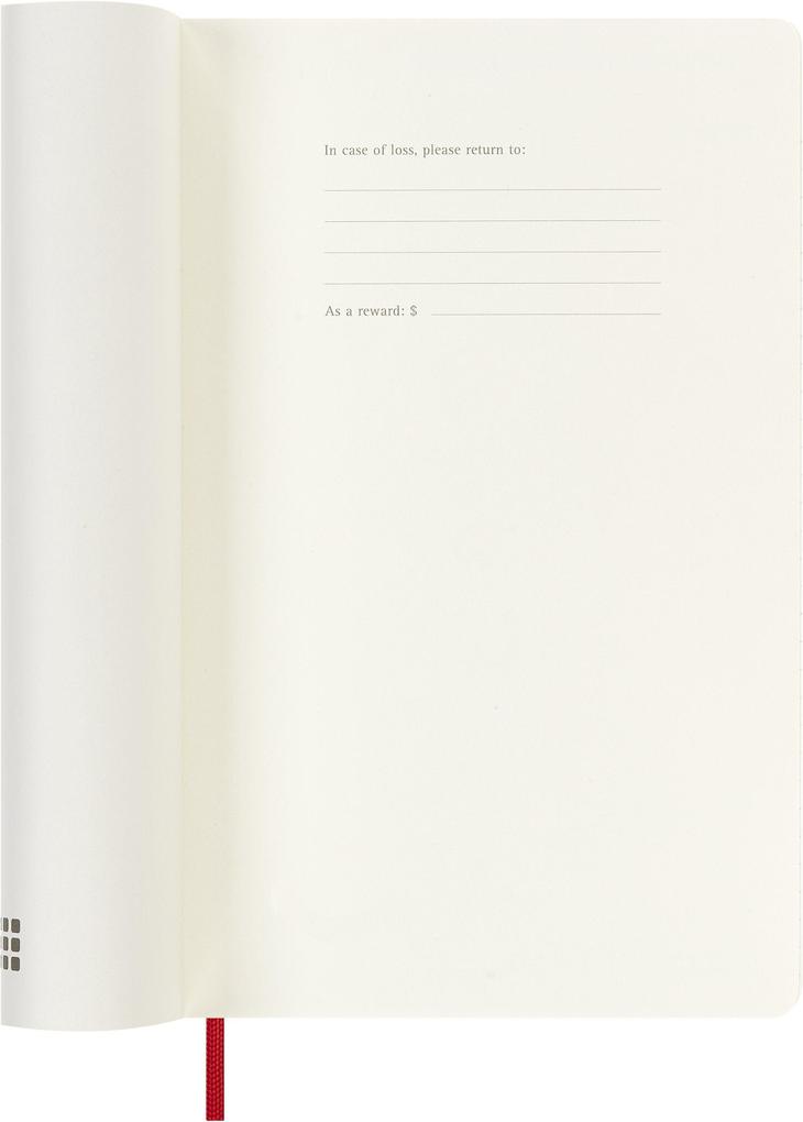 Weitere Ansicht: Moleskine 18 Monate Wochen Notizkalender 2026/2027, Large/A5, 1 Wo = 1 Seite, rechts linierte Seite, Weicher Einband, Scharlachrot