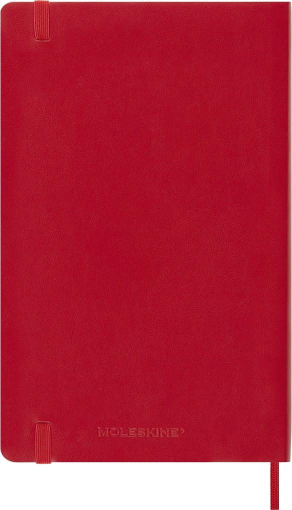 Weitere Ansicht: Moleskine 18 Monate Wochen Notizkalender 2026/2027, Large/A5, 1 Wo = 1 Seite, rechts linierte Seite, Weicher Einband, Scharlachrot