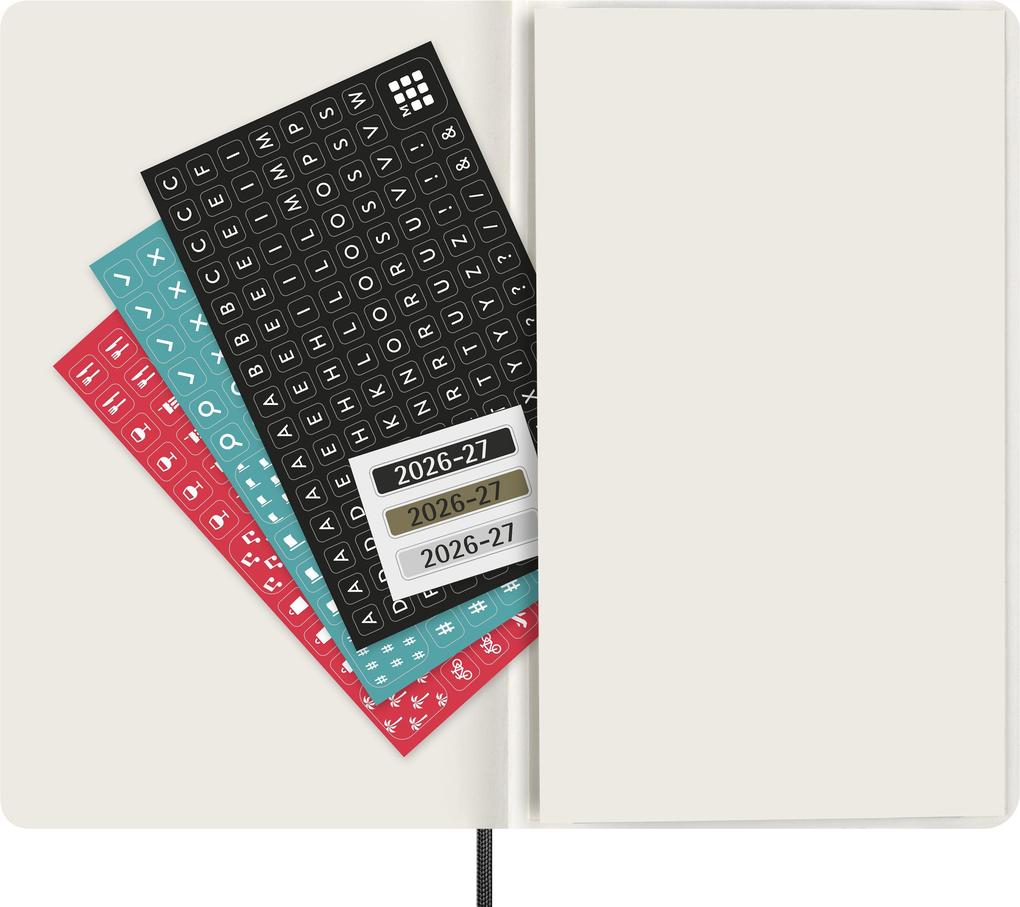 Weitere Ansicht: Moleskine 18 Monate Wochenkalender 2026/2027, L/A5, 1 Wo = 1 Seite, Rechts Linierte Seite, Weicher Einband, Schwarz