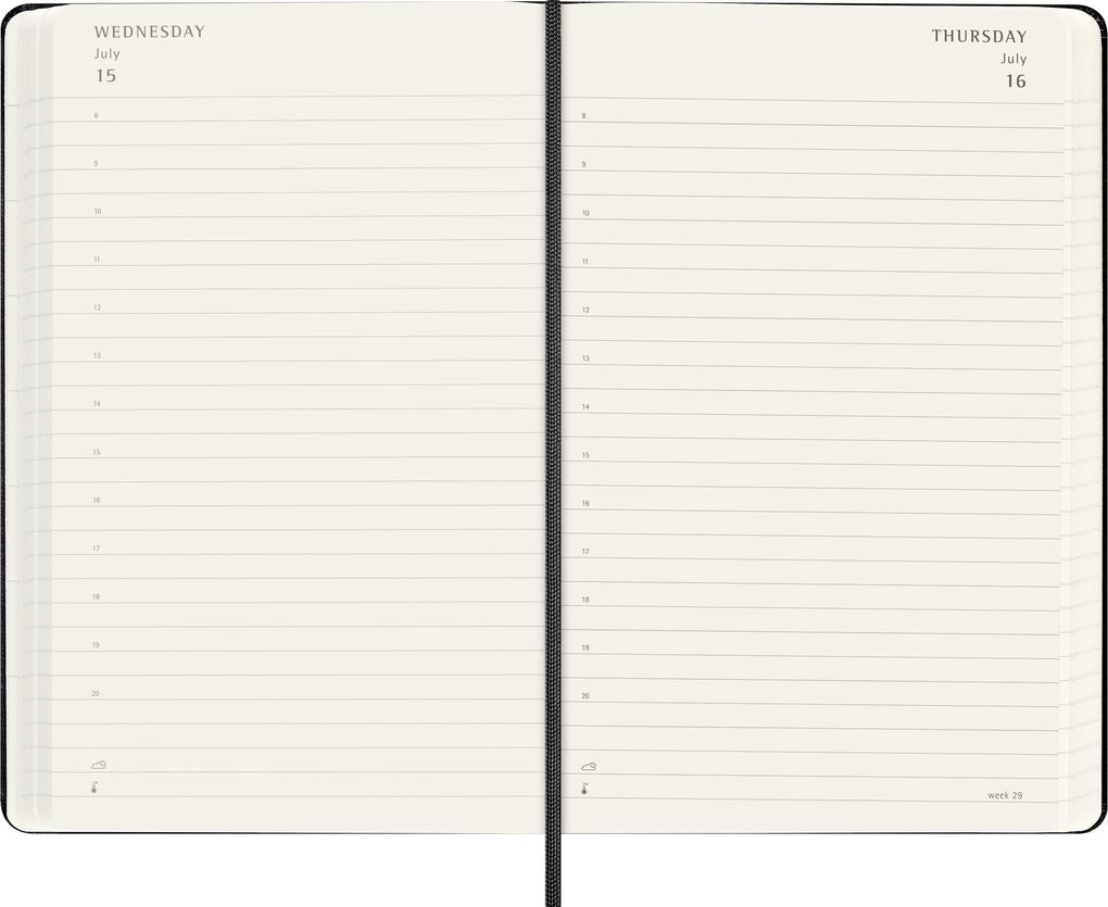 Weitere Ansicht: Moleskine 18 Monate Tagesnotizkalender 2026/2027, L/A5, 1 Tag = 1 Seite, Fester Einband, Schwarz