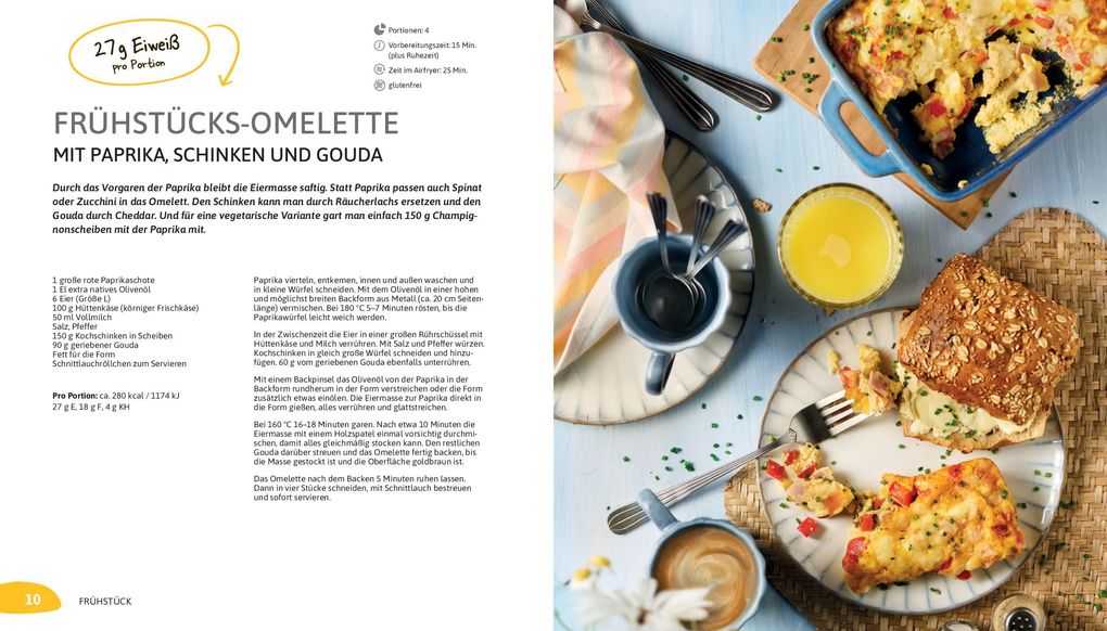 Weitere Ansicht: High Protein Airfryer-Kochbuch | Maja Nett