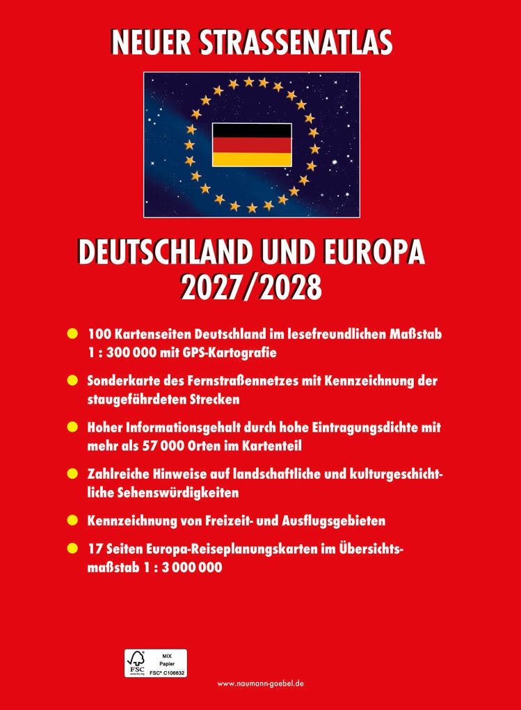 Weitere Ansicht: Neuer Straßenatlas Deutschland/Europa 2027/2028