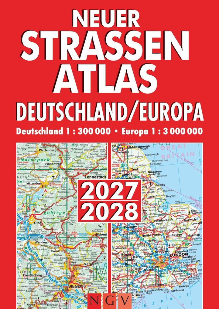 Weitere Ansicht: Neuer Straßenatlas Deutschland/Europa 2027/2028