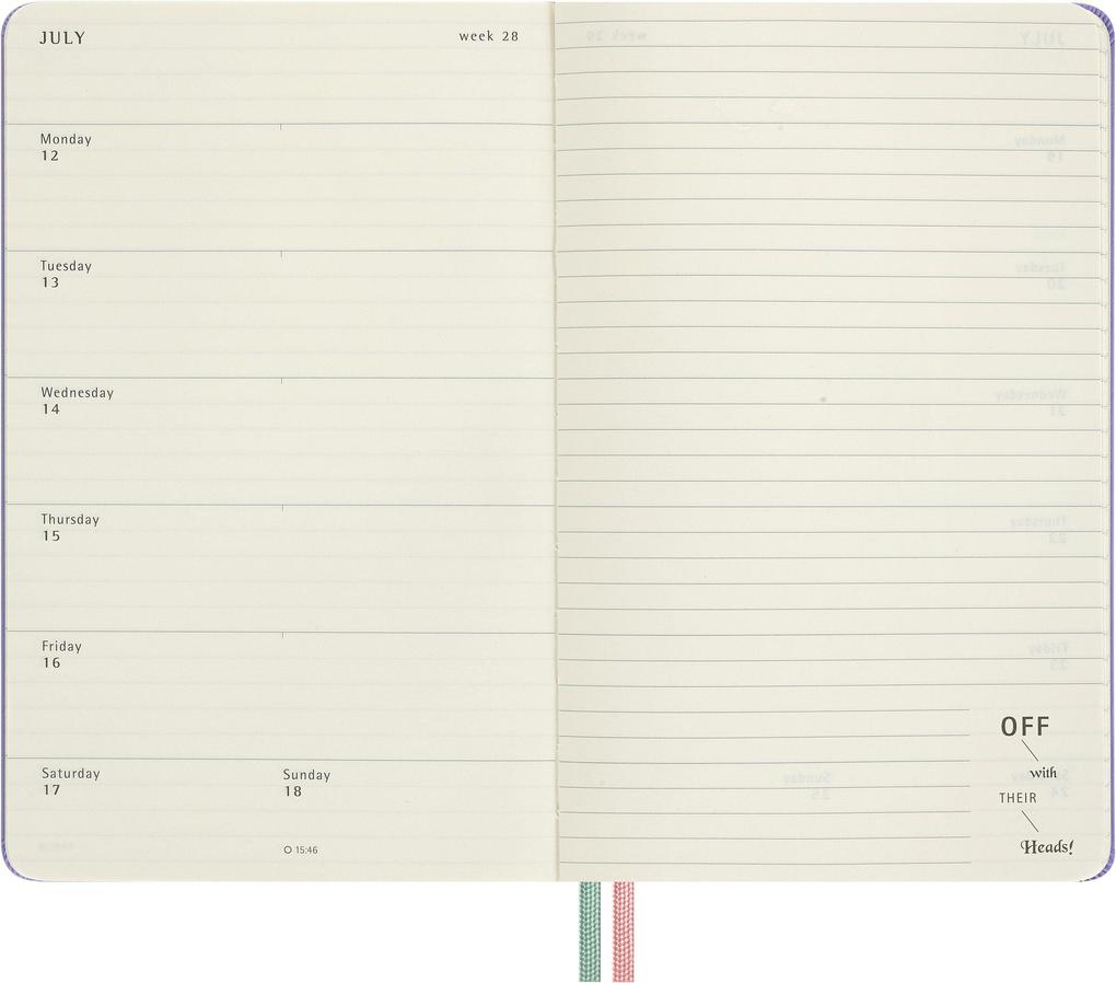 Weitere Ansicht: Moleskine Alice im Wunderland 18 Monate Wochen-Notizkalender 2026/2027, L/A5, 1 Wo = 1 Seite, fester Einband