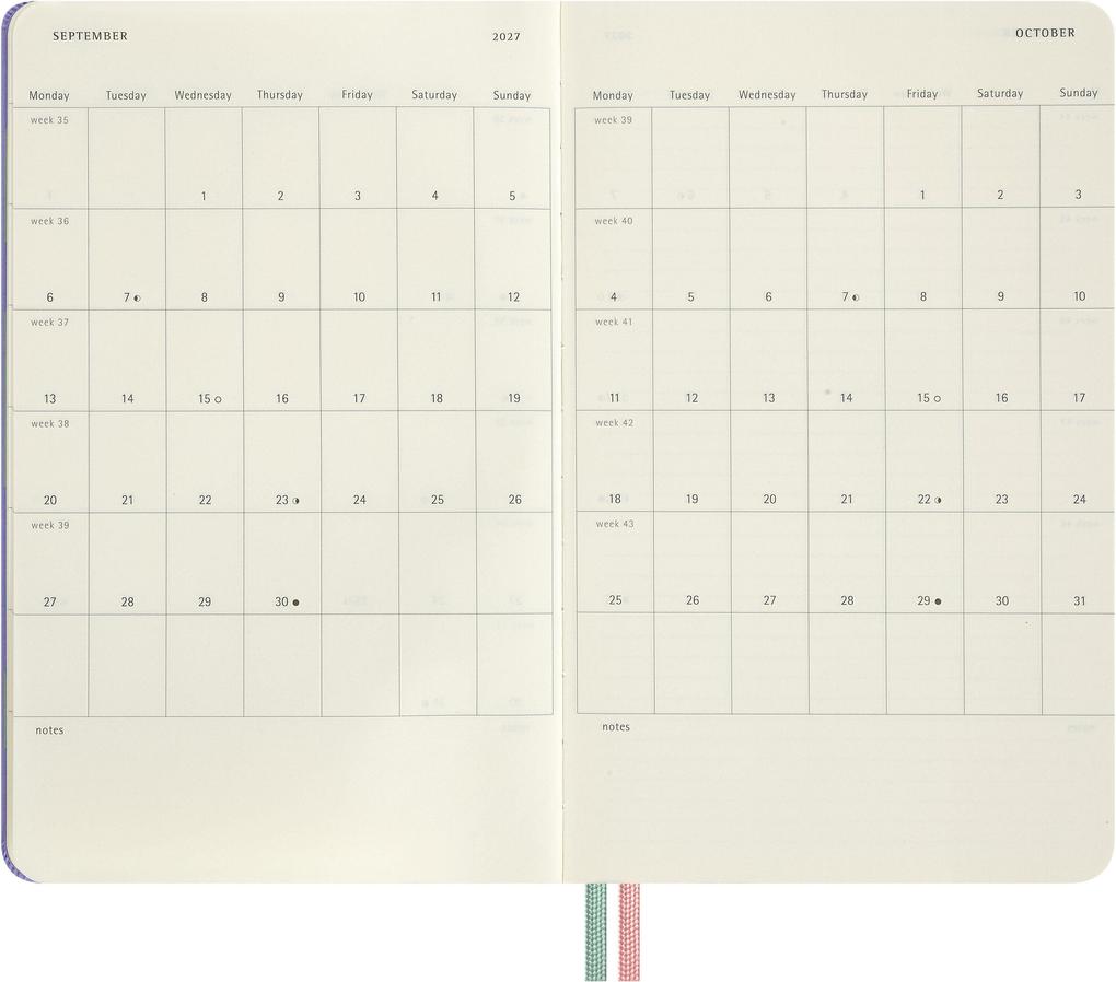 Weitere Ansicht: Moleskine Alice im Wunderland 18 Monate Wochen-Notizkalender 2026/2027, L/A5, 1 Wo = 1 Seite, fester Einband